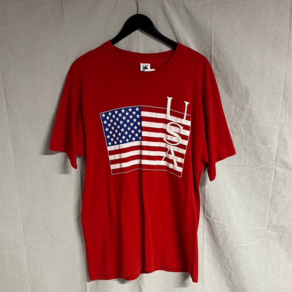 Fruit of the Loom Red USA Flag Tee